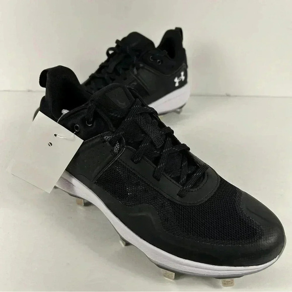 Womens  Baseball Cleats Under Armour Glyde MT Black Molded TPU Shoes NWT - Picture 5 of 9
